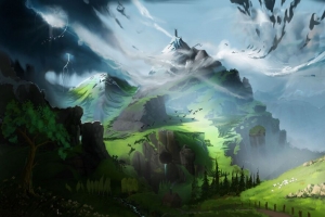 山 风景 幻想 艺术 4k壁纸 3840x2160
