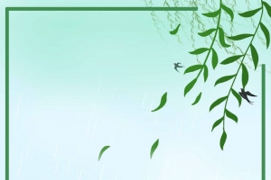 谷雨奔跑的小男孩雨中
