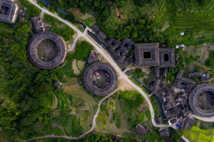 土楼鸟瞰图4k风景壁纸3840*2160