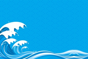 潮水浪花传统纹样背景