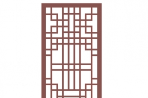 矢量隔断雕花中式