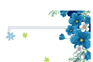 手绘花朵边框，
