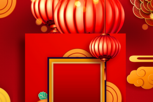 红色海报背景素材图