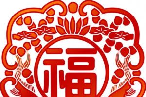 春节红色福字装饰