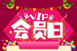 简约创意VIP会员日