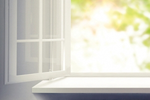 春天小清新文艺气息窗外叶子白banner