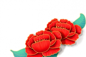 矢量国画中国风国花牡丹