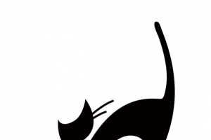 黑色猫咪剪影