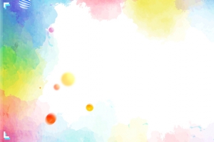水彩渐变多彩欢乐banner