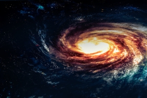 科幻大气星云黑色海报背景