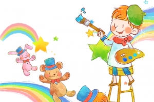 卡通幼儿园海报背景素材