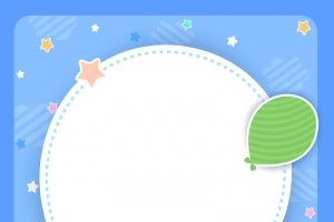 蓝色儿童节卡通背景图
