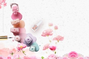 美甲粉色手绘banner