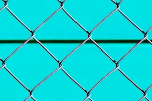 围栏 网格 金属 纹理 蓝色 4k壁纸 3840x2160