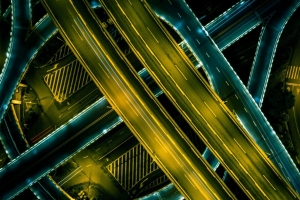 路 霓虹灯 发光 4k壁纸 3840x2160