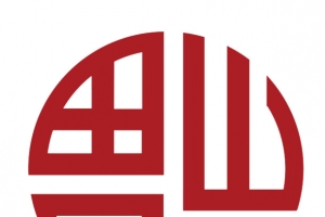 红色的圆形倒福