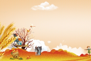 秋季小松鼠文艺小清新户外banner