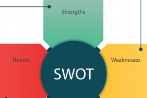 矢量SWOT分析分块PNG图片
