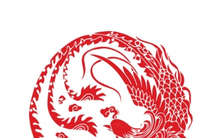 凤凰剪纸素材图片