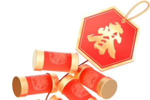 春节爆竹鞭炮红