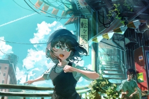女孩 帽子 运动 动漫 4k壁纸 3840x2160