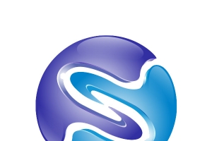 蓝紫亮色互补纹理logo