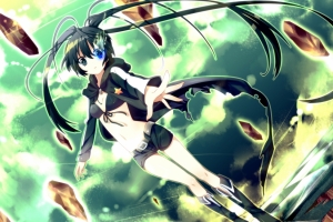 天空,云,女孩,手,初音黑岩射手4K动漫壁纸