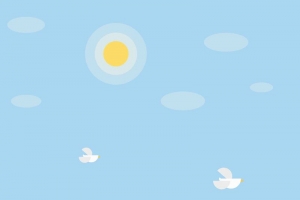 扁平可爱森林卡通插画矢量