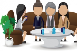 女性公司茶话会.