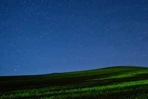 银河星空绿蓝色风景3440x1440高清壁纸