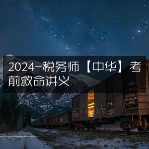2024年税务师【中华】考前急救精华讲义