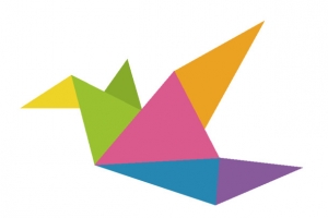 扁平风格形状造型千纸鹤