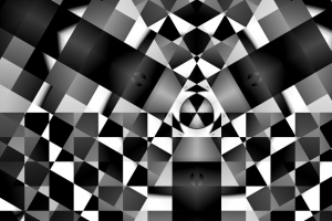 分形 万花筒 图案 几何 抽象 黑白 4k壁纸 3840x2160