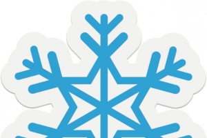 矢量雪花贴纸