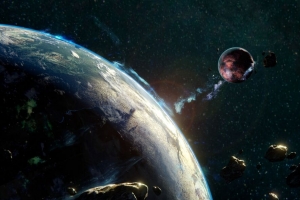 3840x2160 小行星 陨石 太空 秋季壁纸 背景