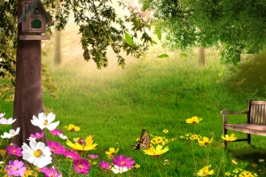 淘宝环保森林奇幻背景banner