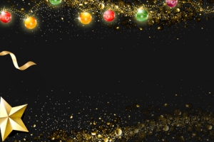 圣诞节金粉素材banner