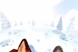 疯狂动物城2朱迪狐尼克雪地 围巾雪景4K手机壁纸