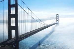 跨海大桥海报背景