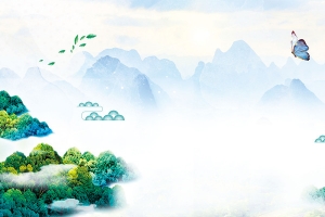 中国风山水画海报背景素材