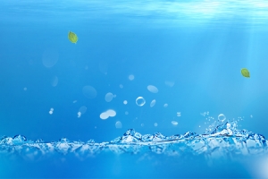淘宝清新护肤品面膜水泡气泡树叶背景