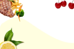 简约烘培牛排食品banner