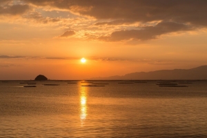 太阳 日落 镜头光斑 地平线 4k壁纸 3840x2160