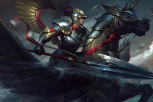 lol赵信 翼骑统领 英雄联盟8k游戏壁纸 7680x4320