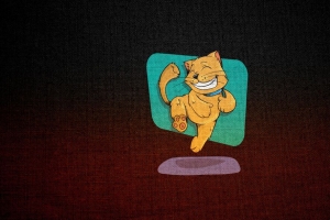 猫 艺术 快乐 贴纸 4k壁纸 3840x2160