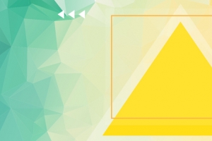 秋季上新几何拼接三角黄色banner