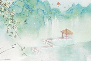 中国风水墨清明节创意海报