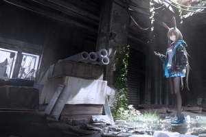 明日方舟阿米娅兔女郎3440x1440带鱼屏4K高清动漫壁纸免费下载