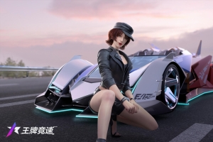 王牌竞速西里 帽子 跑车 跑道 4k游戏壁纸