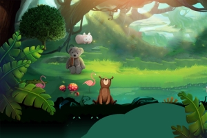春天出游踏青梦幻神秘绿banner
